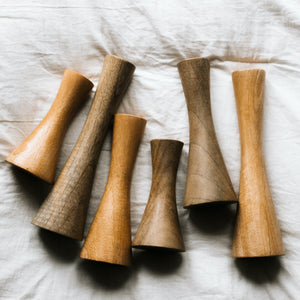 Set of Three Natural Candle Stick Holders