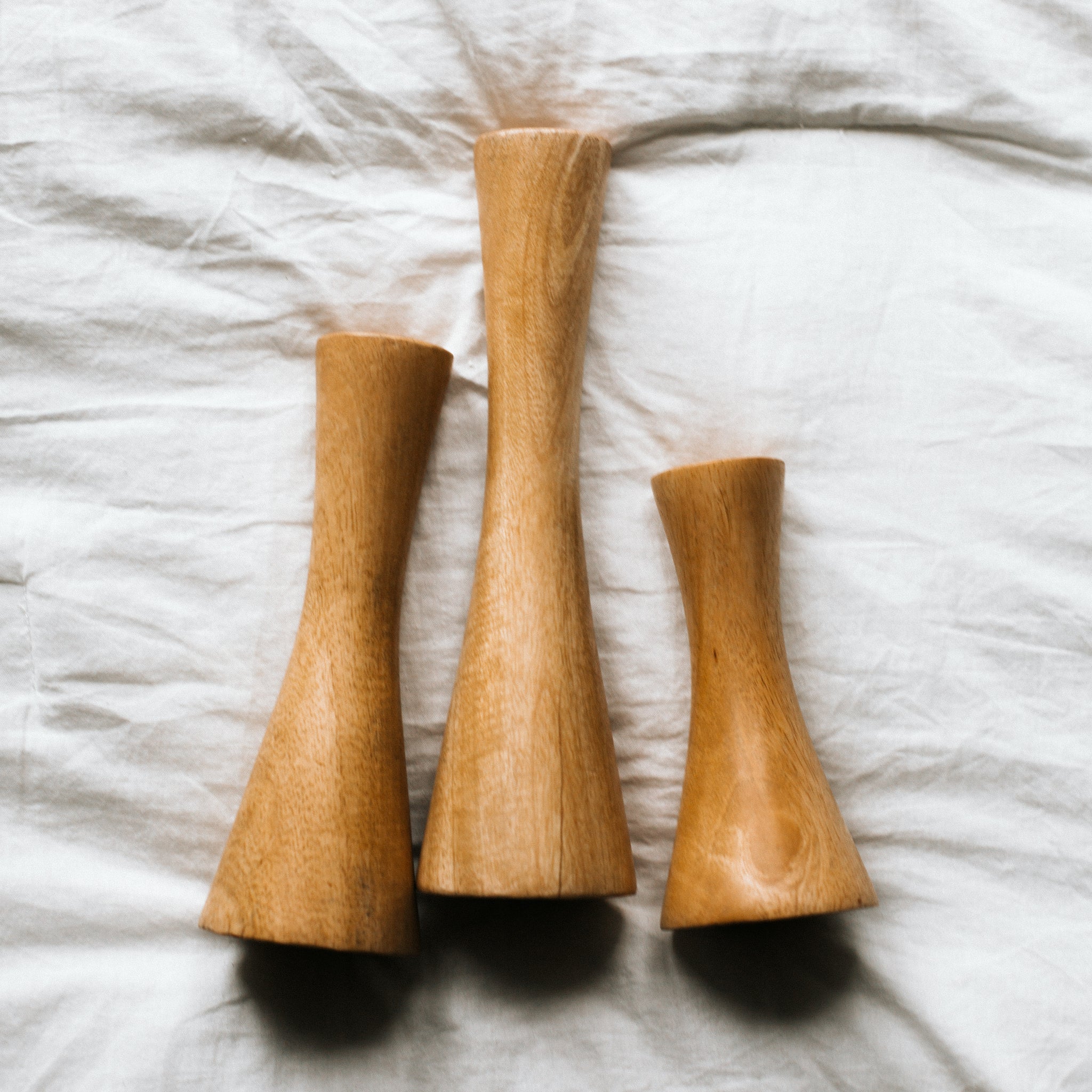 Set of Three Natural Candle Stick Holders – Thoughtful Goods