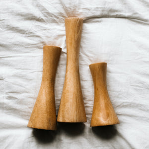 Set of Three Natural Candle Stick Holders