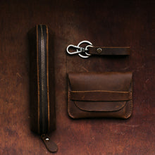 Load image into Gallery viewer, The delightfully uncomplicated Back Road Collection. A trio of genuine leather goods. 
